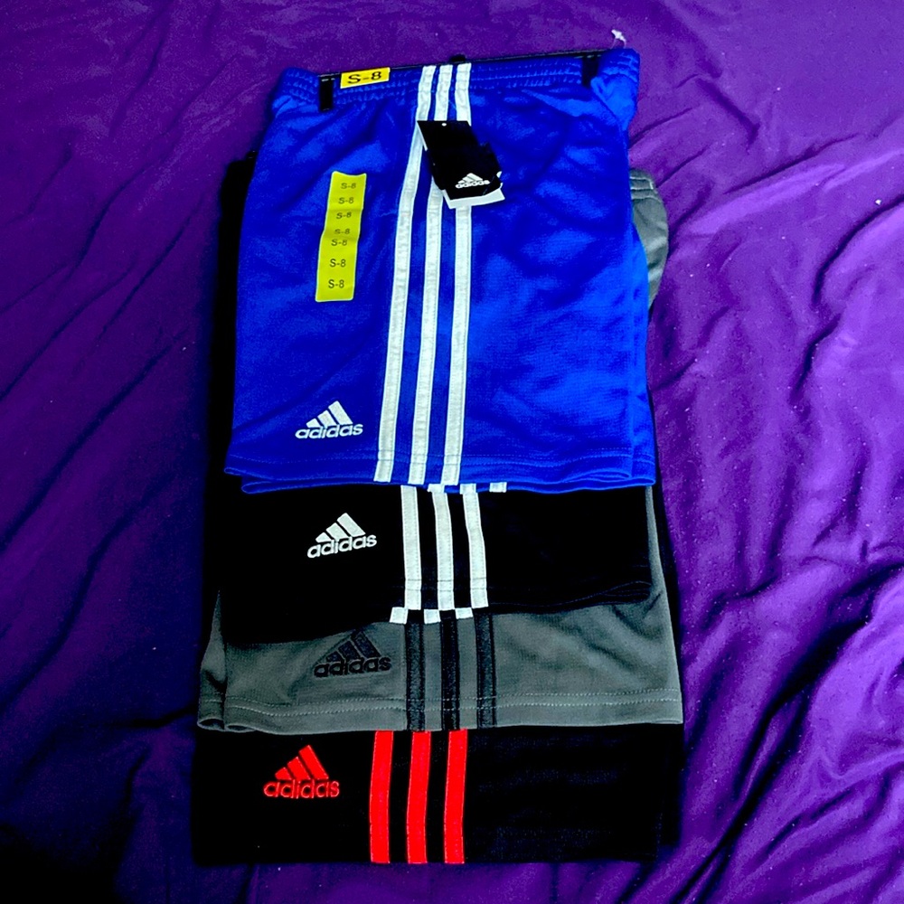 Adidas Boys Athletic Shorts; assorted colors; NWT